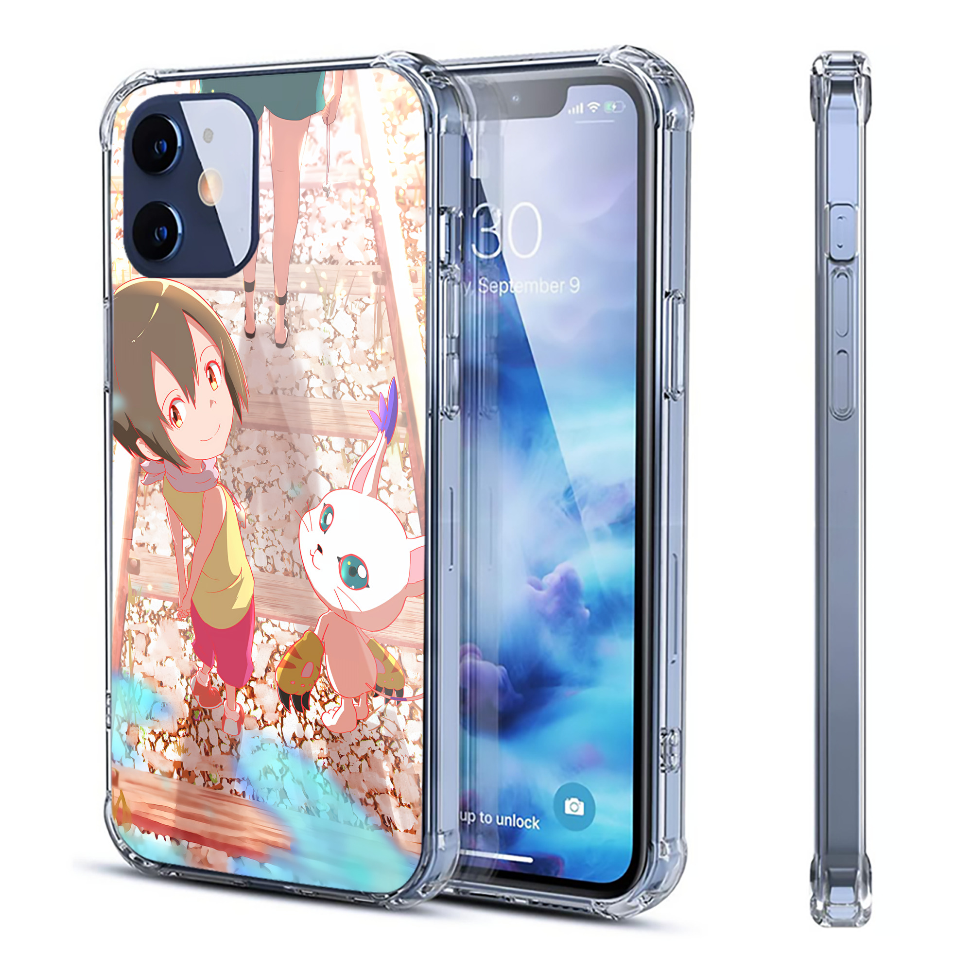 （画像用） Digimon デジタルモンスター/デジモン 【iPhone 12シリーズ対応】透明スマホケース（クリアソフトケース）